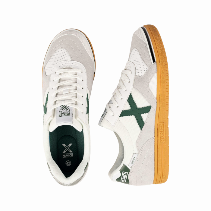 Scarpa uomo MUNICH sneakers Gresca xls 325 in pelle e nylon suola caramello