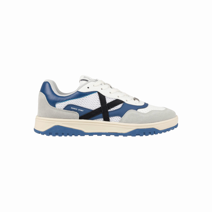 Scarpa uomo MUNICH Tennez retro 07 in rete e camoscio