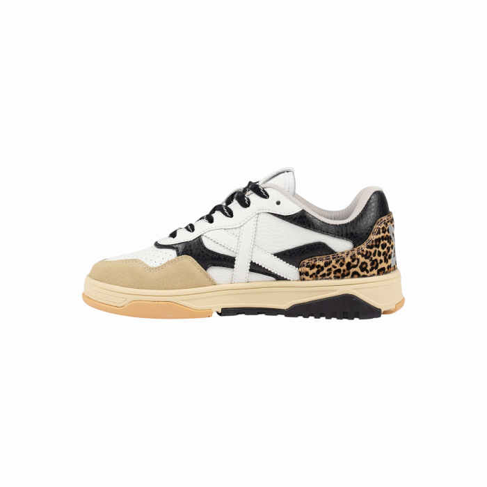 Scarpa donna MUNICH Tennez 02 retro tennis dettaglio maculato