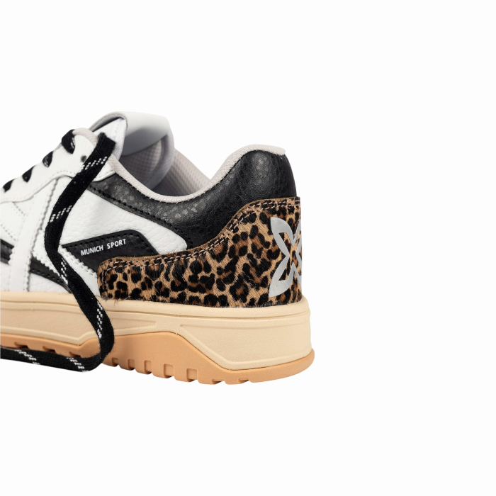 Scarpa donna MUNICH Tennez 02 retro tennis dettaglio maculato