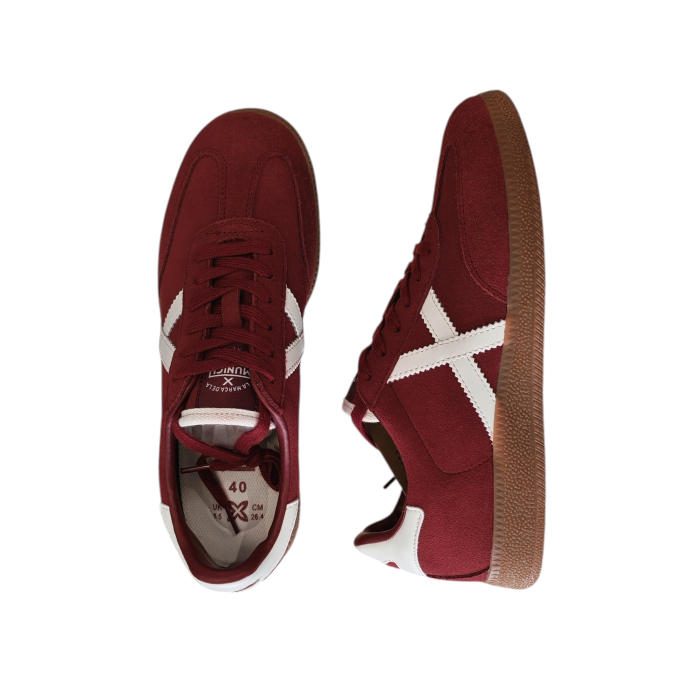 Scarpa uomo MUNICH sneakers Barru 214 in camoscio dettagli pelle suola cammello