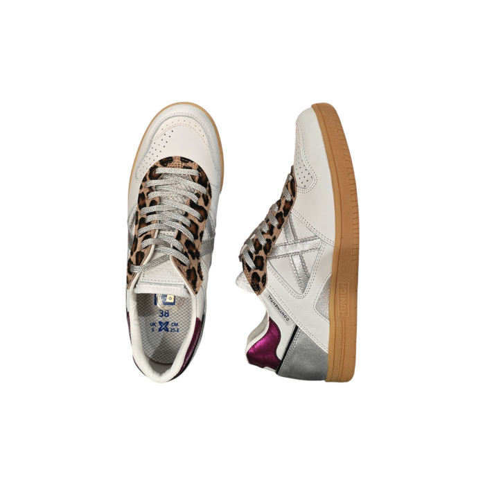Scarpa donna MUNICH sneakers Continental Premium 16 dettagli neon e leoparadato