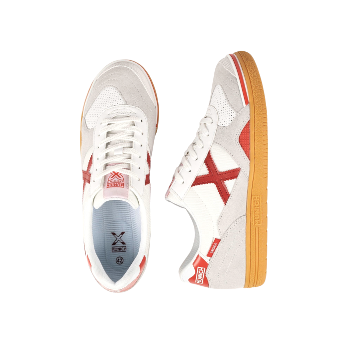 Scarpa uomo MUNICH sneakers Gresca xls 327 in pelle e nylon suola caramello