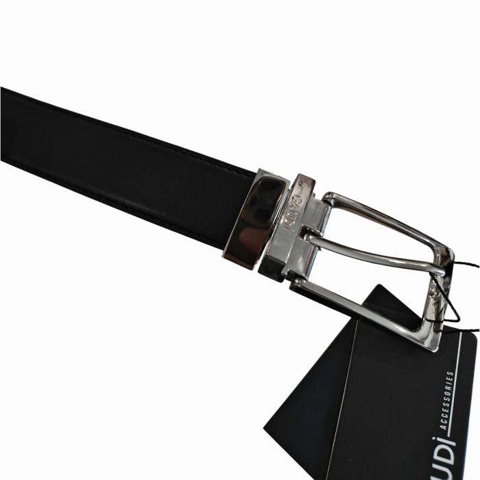 Set uomo GAUDI' portafoglio e cintura double face in vera pelle 