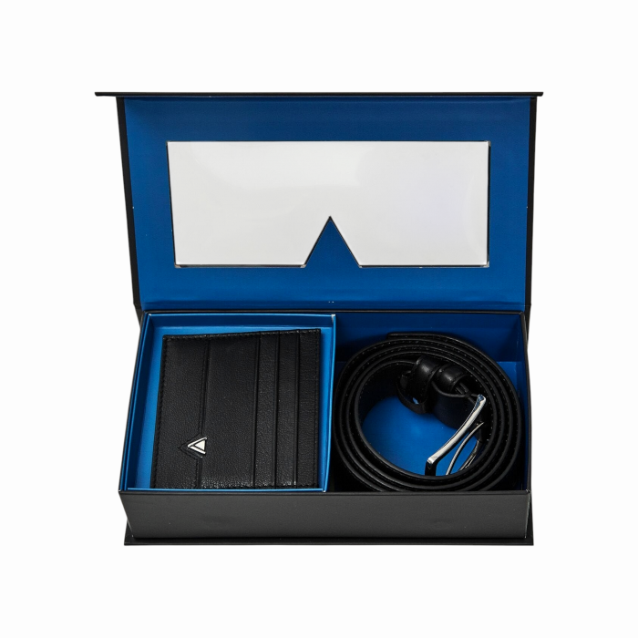   Set uomo GAUDI' porta card e cintura in pelle