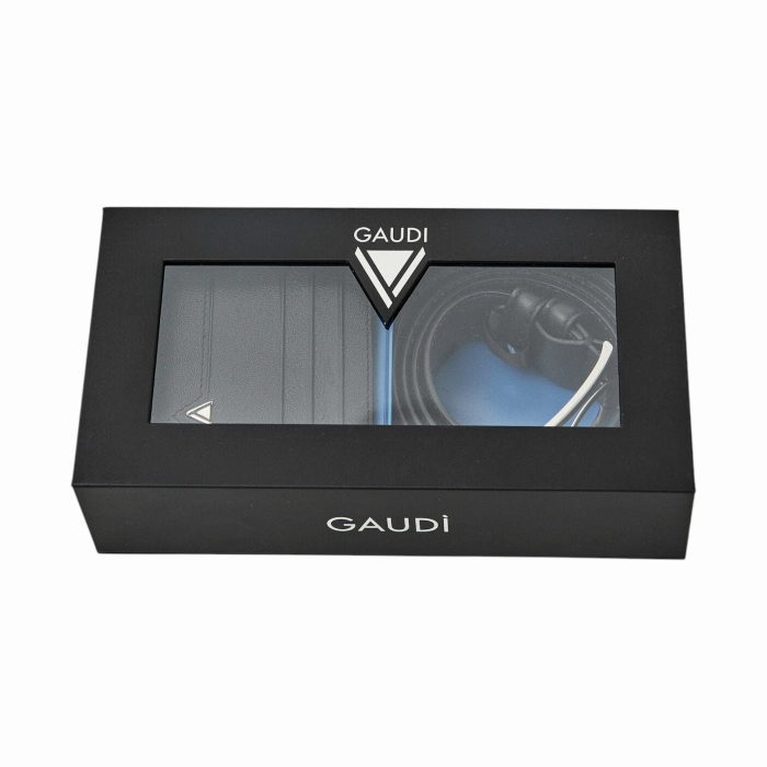   Set uomo GAUDI' porta card e cintura in pelle