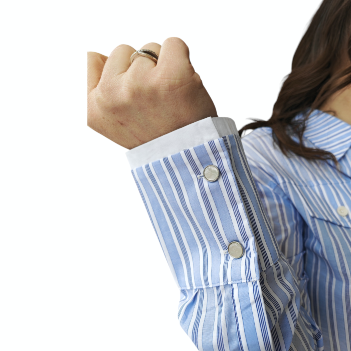 Camicia donna GIANNI LUPO 100% cotone crop rigata