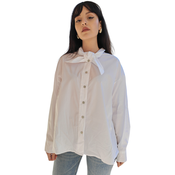 Camicia donna SAIPH regular fit 100% cotone con fiocco