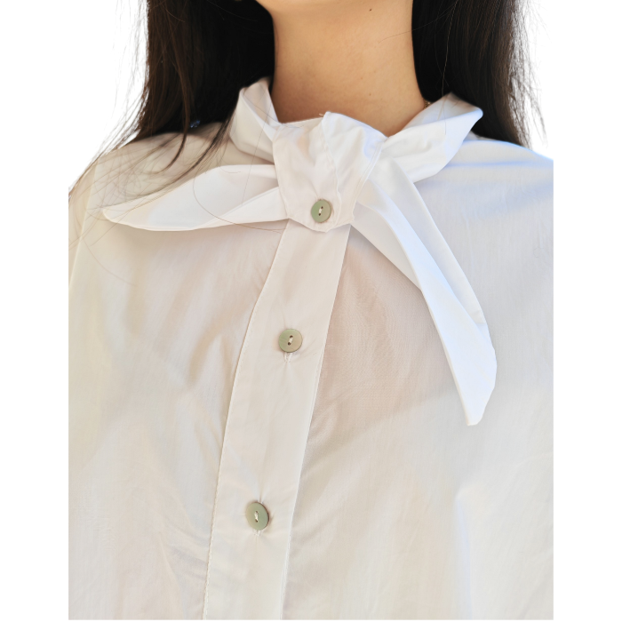 Camicia donna SAIPH regular fit 100% cotone con fiocco