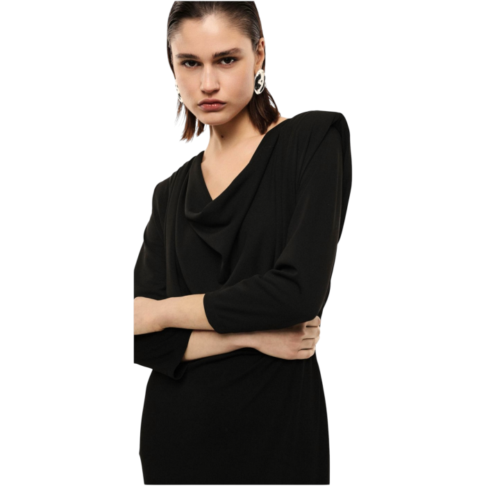 Abito donna IMPERIAL lungo con scollo tondo cadente e maniche 3/4