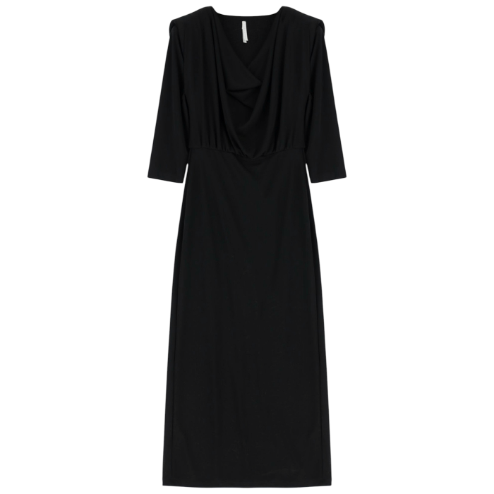 Abito donna IMPERIAL lungo con scollo tondo cadente e maniche 3/4