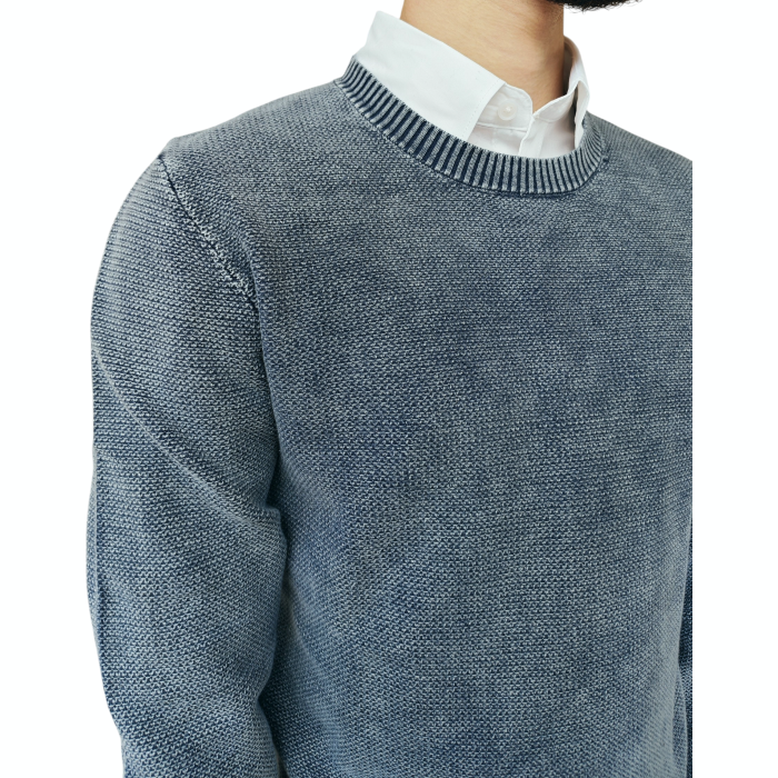 Maglia uomo GIANNI LUPO 100% cotone lavorazione intreccio effetto used