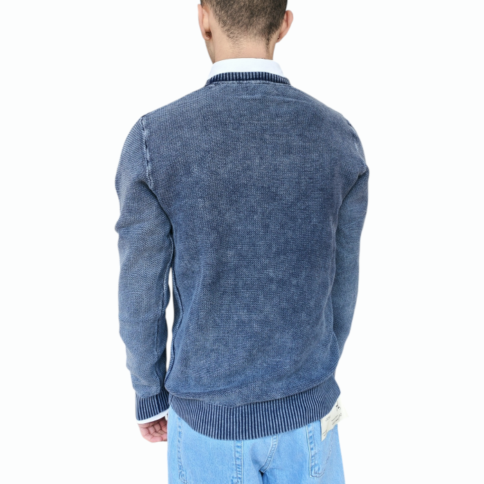 Maglia uomo GIANNI LUPO 100% cotone lavorazione intreccio effetto used