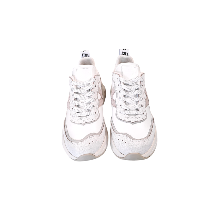 Scarpa donna MUNICH sneakers Wave 185 in pelle con dettagli in camoscio e fluo