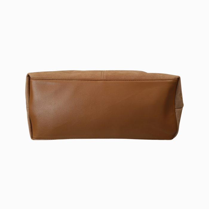 Borsa donna NALI' modello Melissa a mano in camoscio dettagli ecopelle e tracolla staccabile