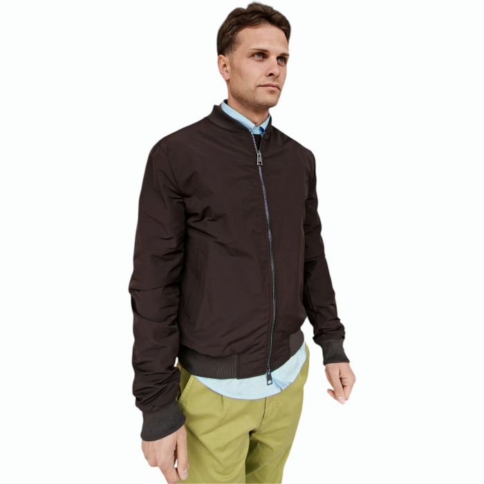 Giubbotto uomo IMPERIAL leggero antivento misto cotone con zip e orli elastici a coste