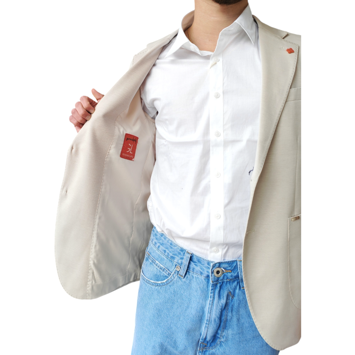 Giacca uomo GIANNI LUPO ultra light in misto rayon elastico monopetto