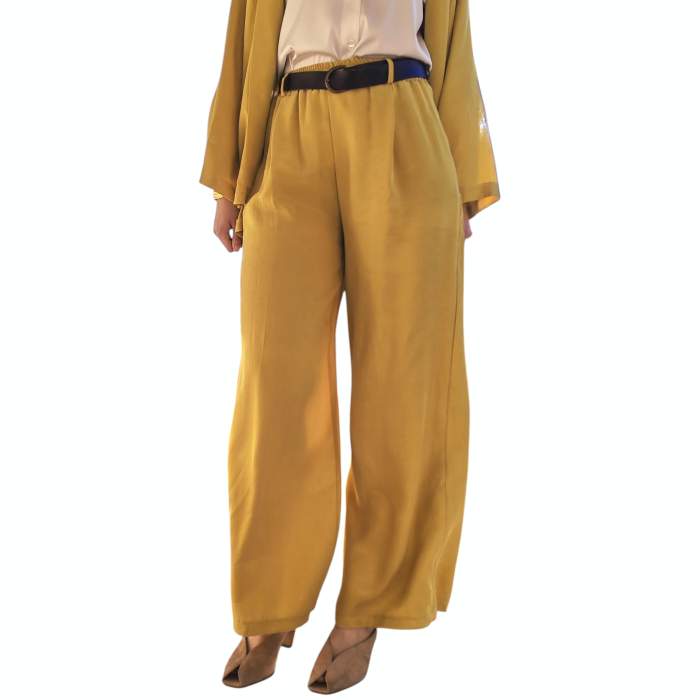 Completo donna SAIPH cardigan kimono pantalone gamba ampia vita elastica e cintura