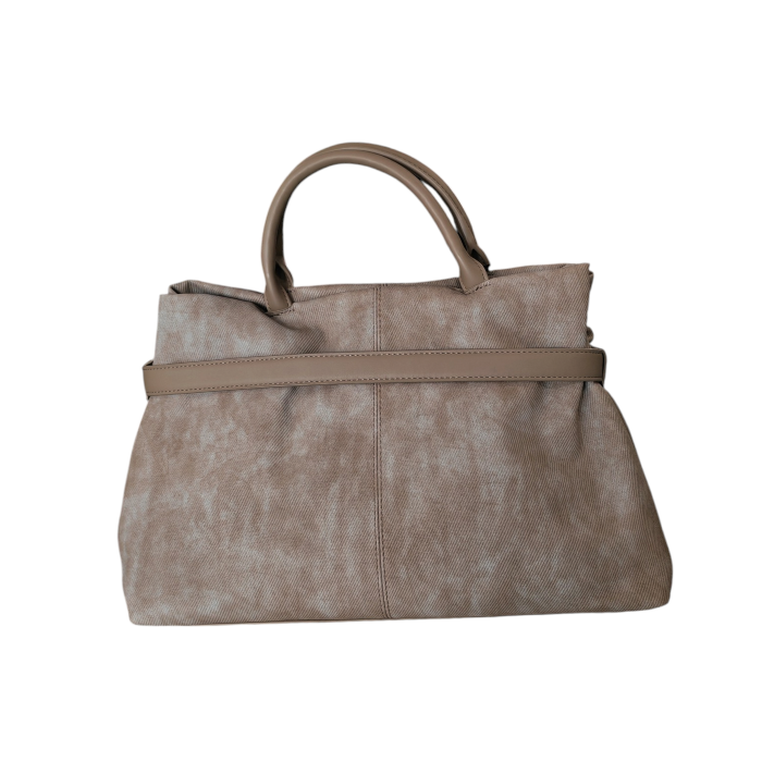 Borsa donna NALI' modello Melissa a mano in tessuto tramato dettagli ecopelle e tracolla staccabile