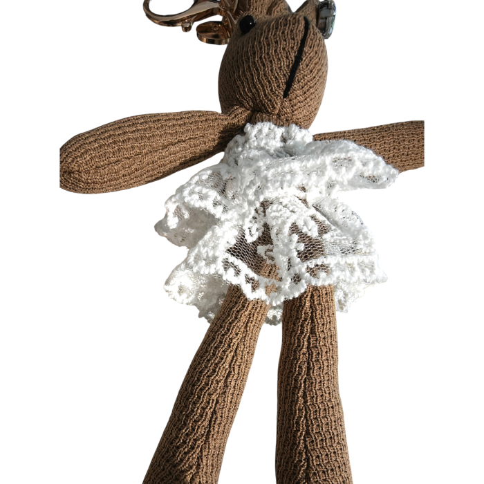 Portachiavi/Charms donna NALI' Bunny con vestito in pizzo e pietre strass