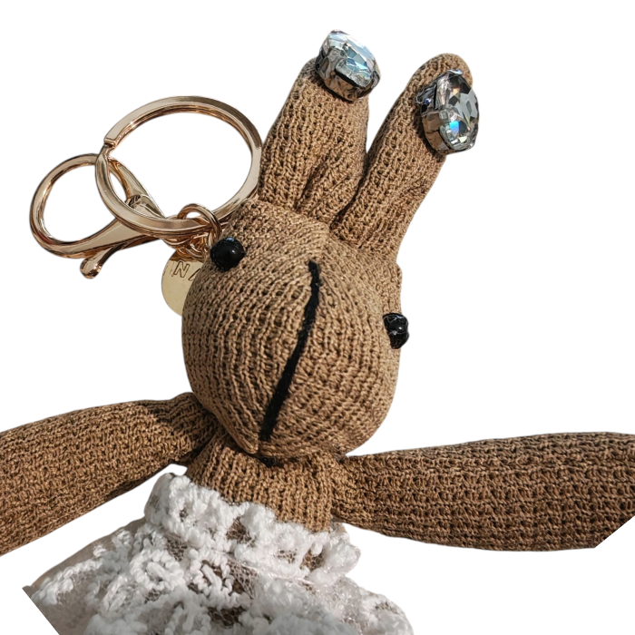 Portachiavi/Charms donna NALI' Bunny con vestito in pizzo e pietre strass