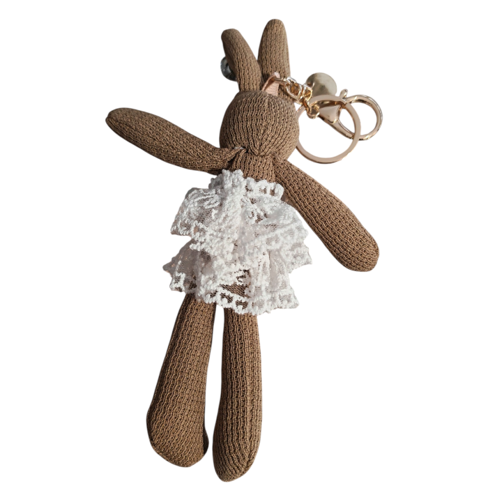 Portachiavi/Charms donna NALI' Bunny con vestito in pizzo e pietre strass