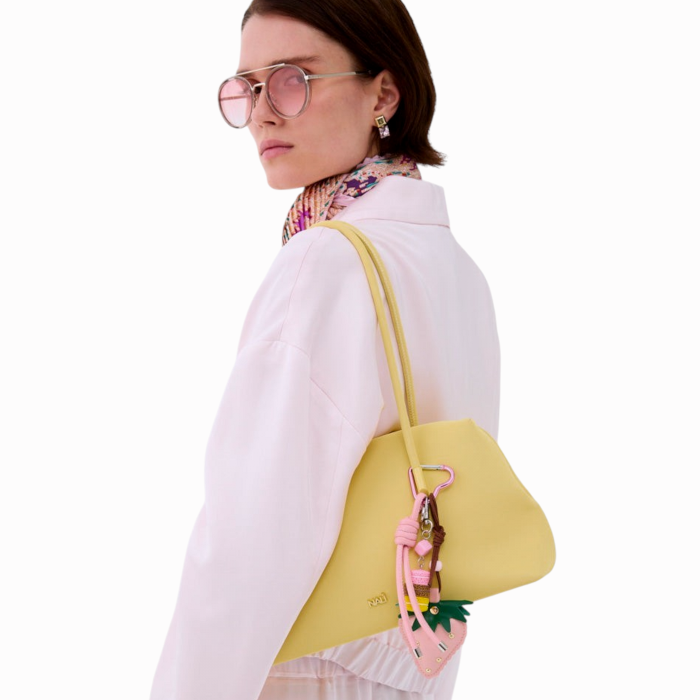 Portachiavi/Charms donna NALI' fragola ecopelle e macarons rigido