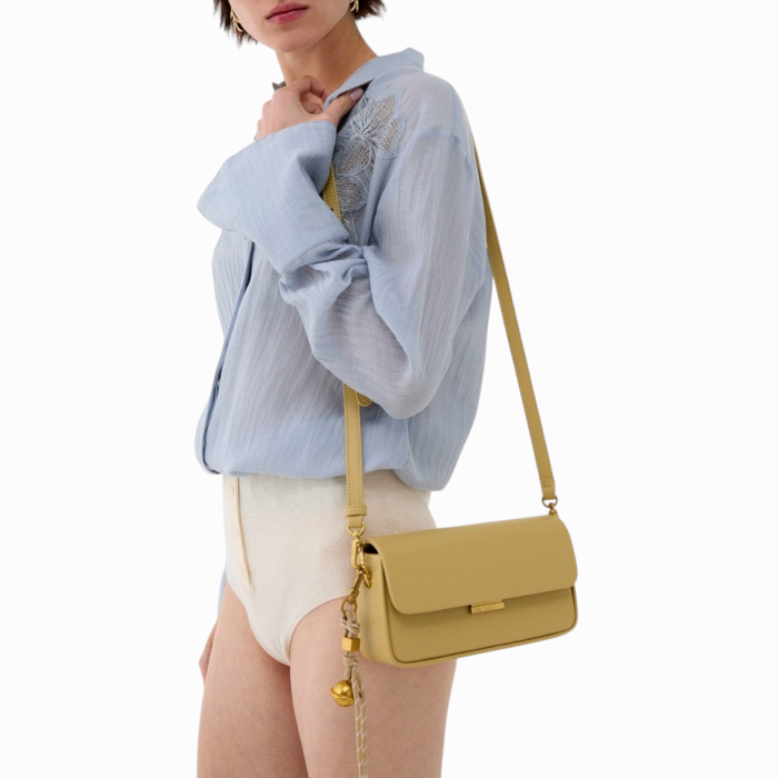 Borsa donna NALI' a spalla modello Bristol rigida con ciondolo