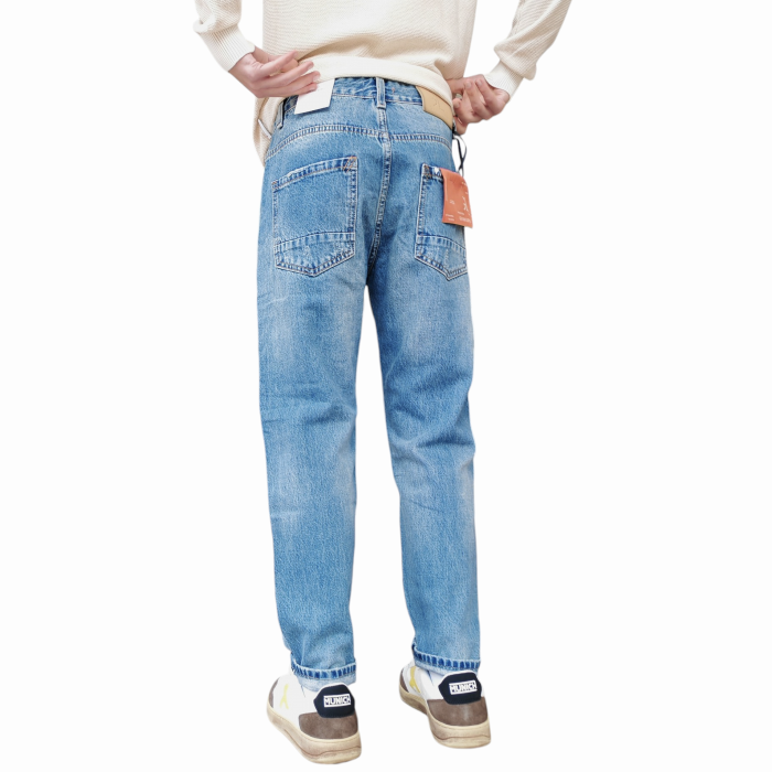 Jeans uomo GIANNI LUPO mod. Cooper Carrot fit dritto lavaggio used con rotture