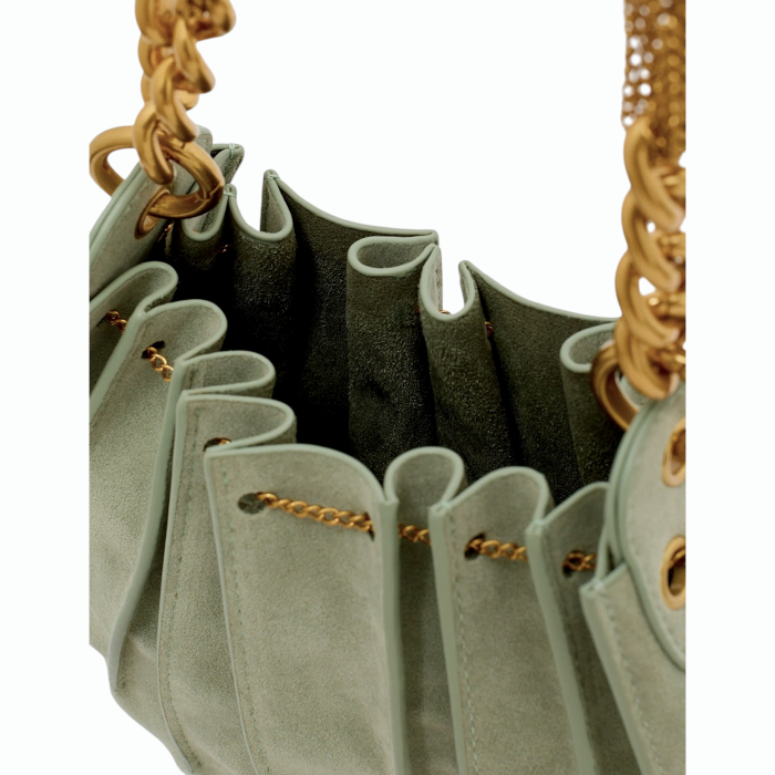 Borsa donna NALI' mod. a spalla Evissa small scamosciata cinghia catena e frange