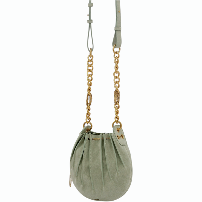 Borsa donna NALI' mod. a spalla Evissa small scamosciata cinghia catena e frange