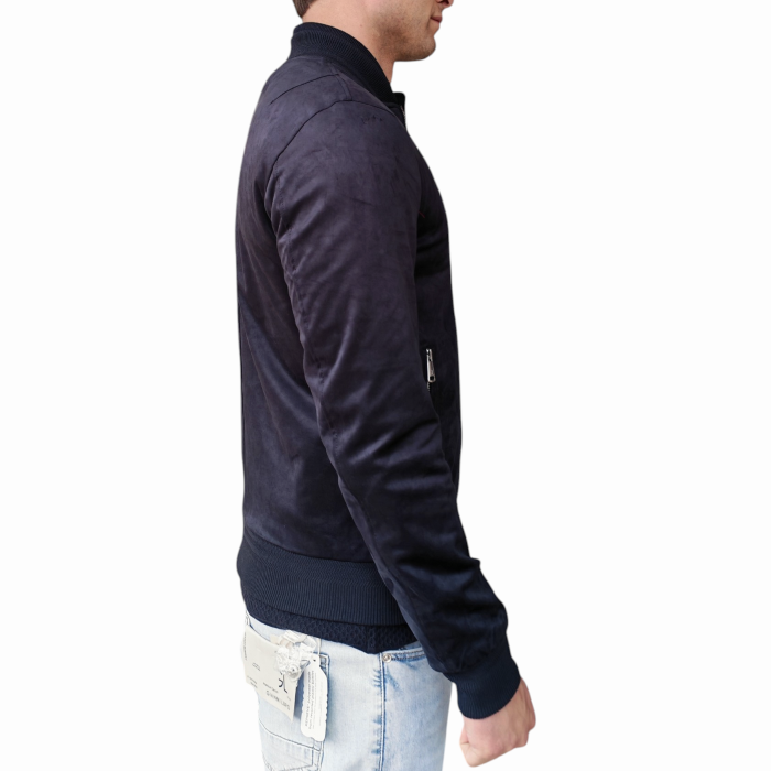   Giubbotto uomo GIANNI LUPO scamosciato leggero slim fit con orli elastici