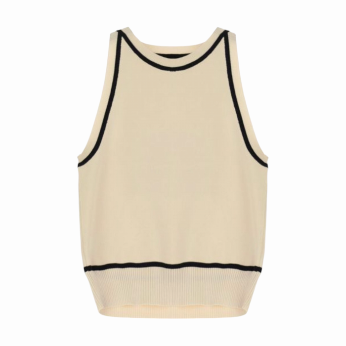 Top IMPERIAL smanicato girocollo con profili a contrasto