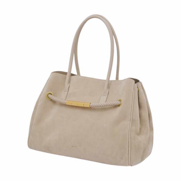   Borsa donna NALI' modello Oxford a spalla scamosciata dettagli ecopelle laterale allargabile