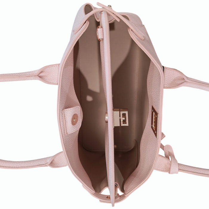 Borsa donna GAUDI' Top Handle ecopelle martellata manici corti e tracolla staccabile