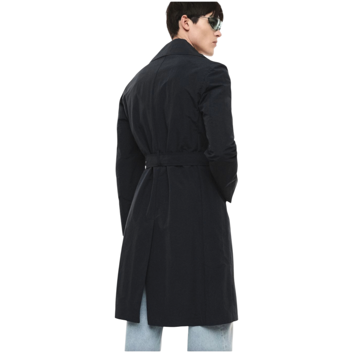 Trench coat uomo IMPERIAL misto cotone/lino doppio petto con cintura 