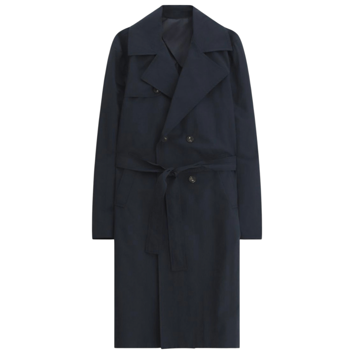 Trench coat uomo IMPERIAL misto cotone/lino doppio petto con cintura 