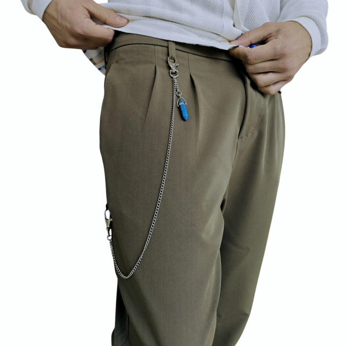 Pantalone uomo IMPERIAL regular fit con pinces e catenina