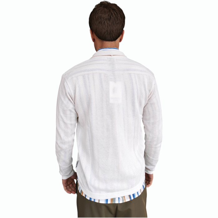 Cardigan uomo BERNA misto cotone lavorazione punto riso scollo a V