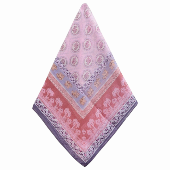 Foulard donna NALI' fantasia elefanti misura 70x70 cm
