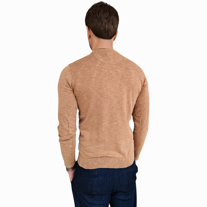 Maglia uomo BERNA 100% cotone girocollo doppio orlo e toppe a ricamo