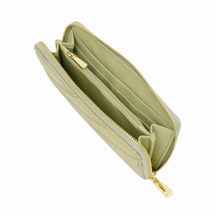 Portafoglio donna NALI' rettangolare Holly in tessuto effetto seta con impunture