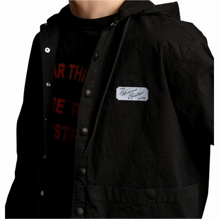 Felpa uomo CAT (Caterpillar) oversize in cotone Ripstop con cappuccio e tasche