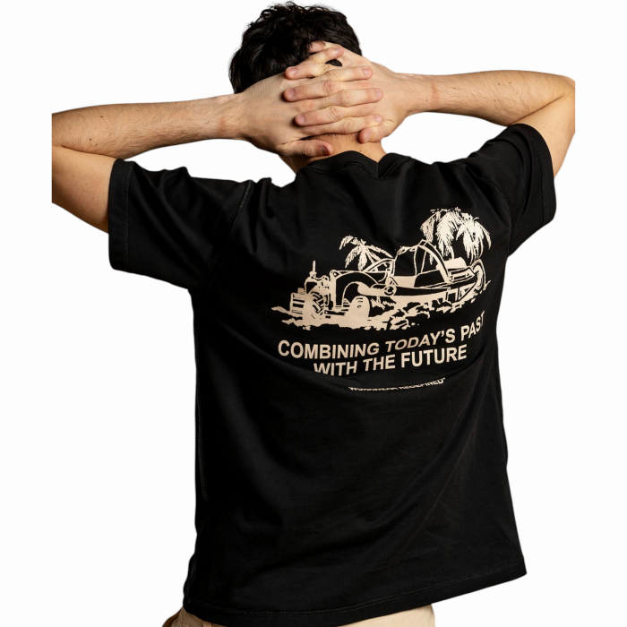 T-shirt uomo CAT (Caterpillar) oversize 100% cotone Past and Future