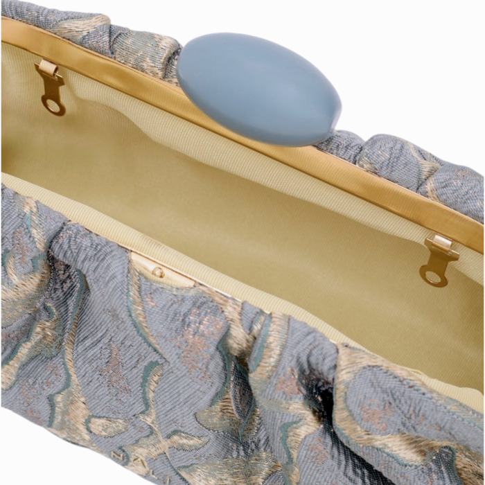 Pochette donna NALI' in tessuto damascato con catenina staccabile