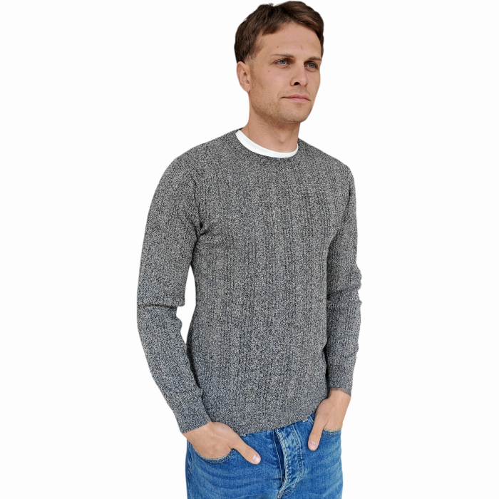 Maglia uomo IMPERIAL misto lino girocollo effetto melange