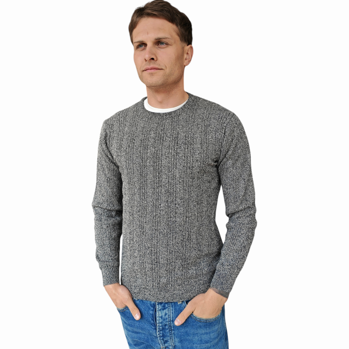 Maglia uomo IMPERIAL misto lino girocollo effetto melange