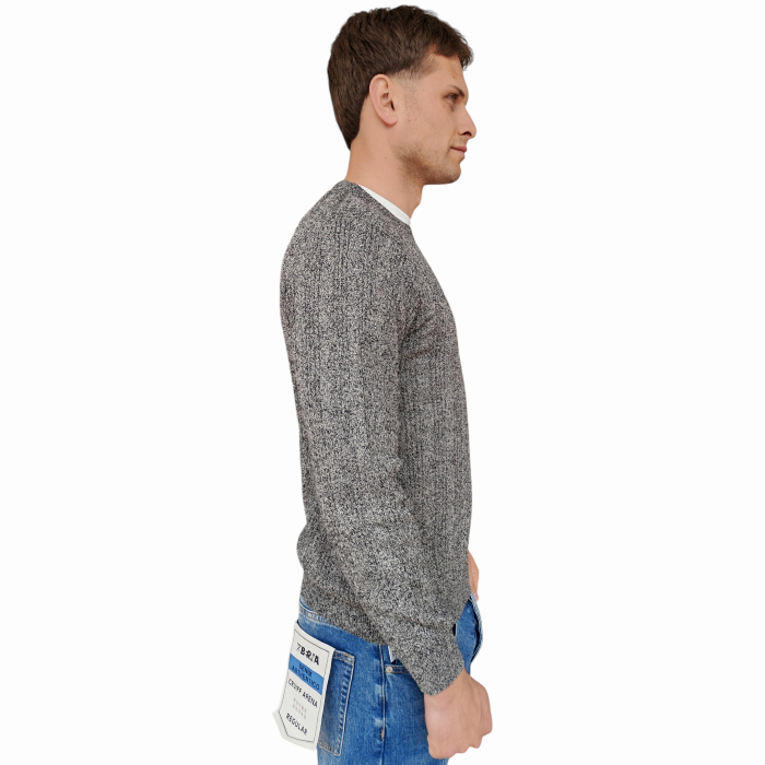 Maglia uomo IMPERIAL misto lino girocollo effetto melange