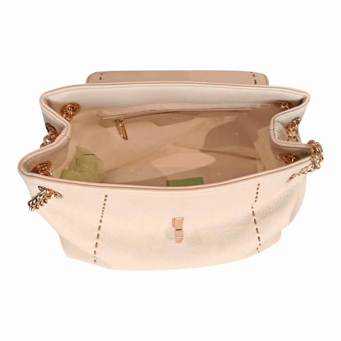 Borsa donna GAUDI' a spalla mod. Grace in morbida ecopelle martellata con catenina 