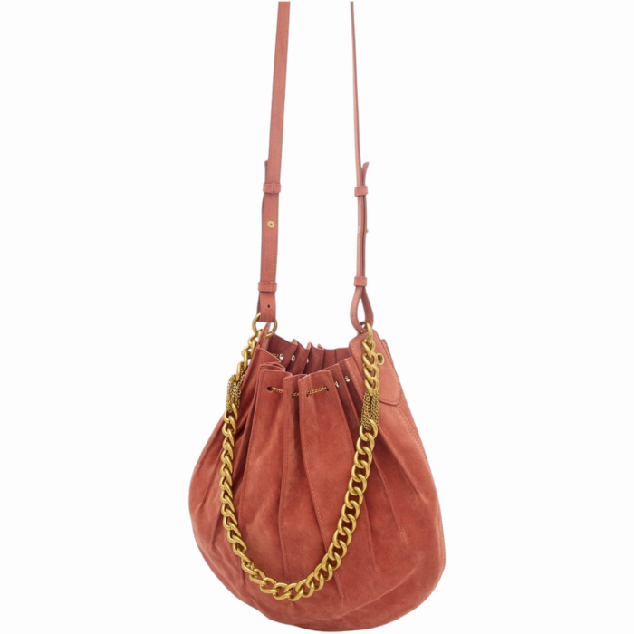   Borsa donna NALI' mod. sacca Evissa a spalla 100% camoscio con catena e tracolla staccabile